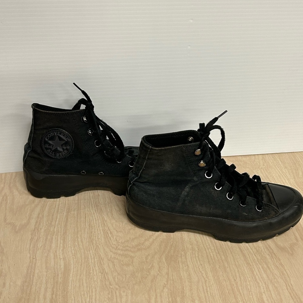Converse CT All Star Lugged High Womens 7 Athletic  Sneakers Distressed Black